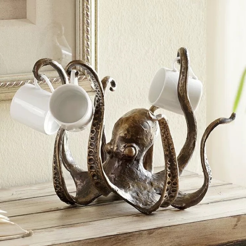 Aquarium Decor - Portavasos con Forma de Pulpo, Adorno