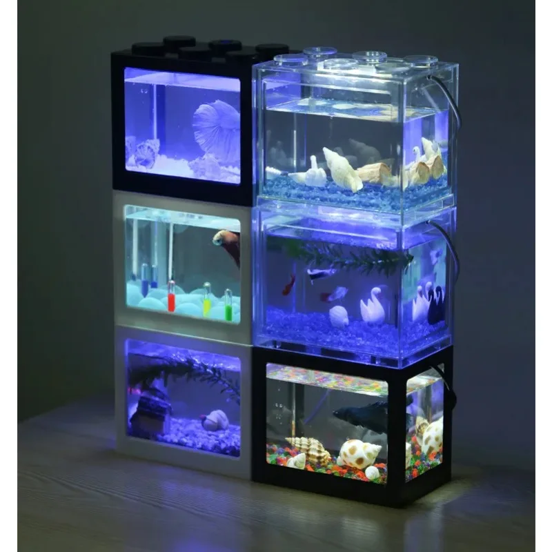 Betta Fish Tank - Mini lámpara LED USB de escritorio