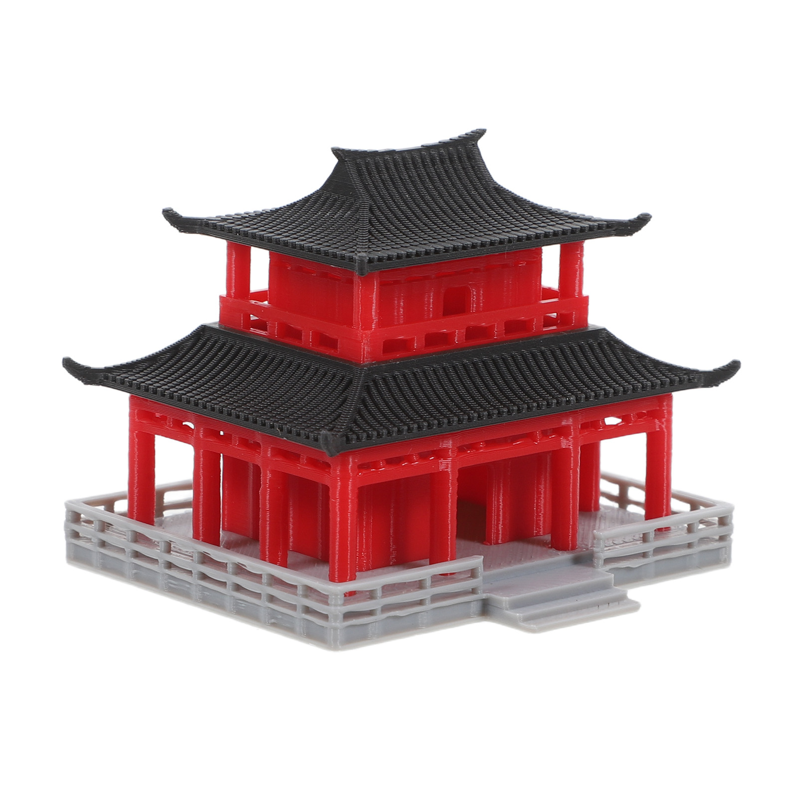 Pabellón chino antiguo negro y - Aquarium Decor reseña y precio