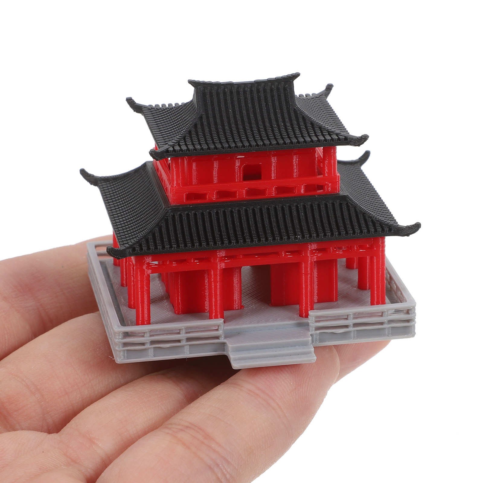 Pabellón chino antiguo negro y - Aquarium Decor reseña y precio