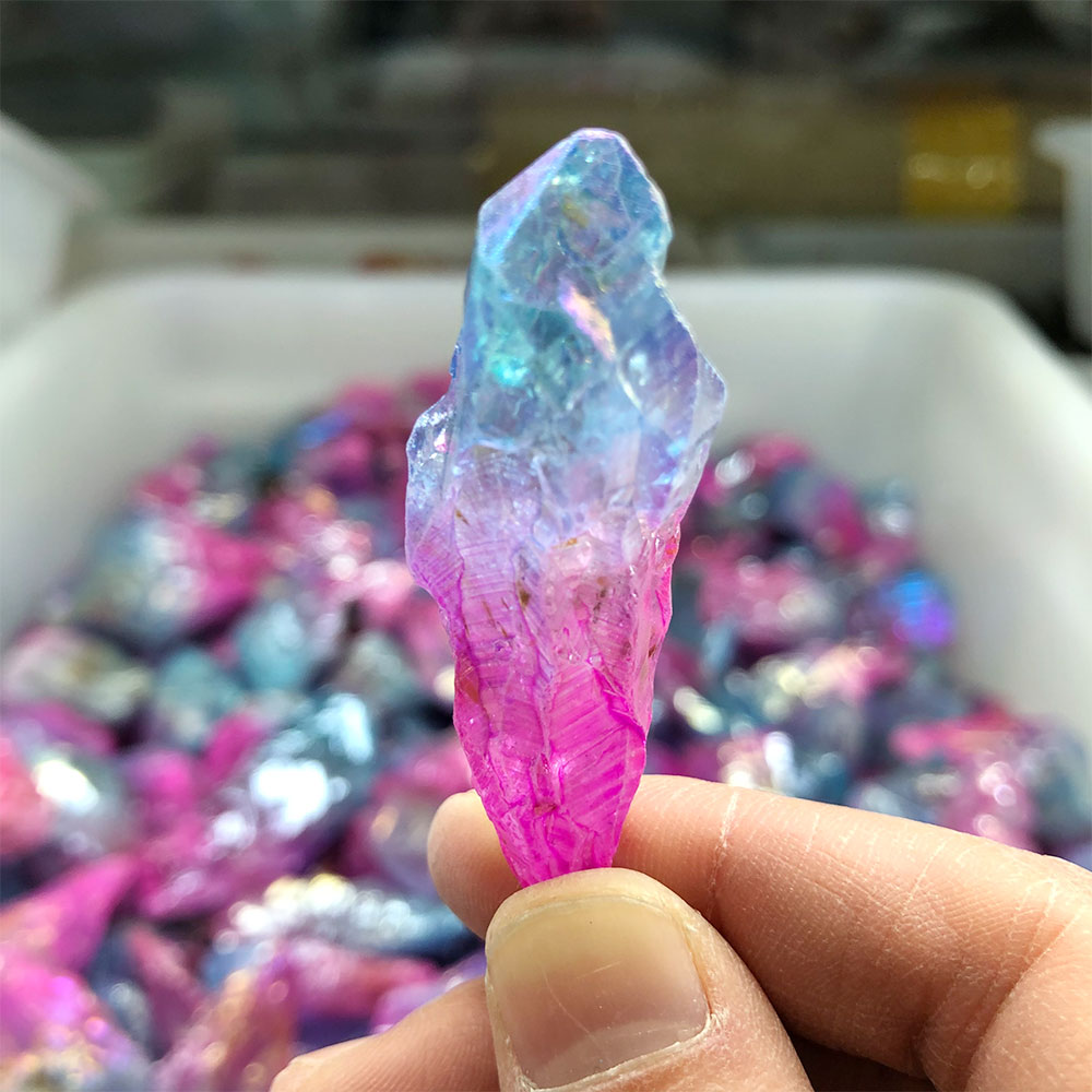 Cristales de punto azul y rosa - Aquarium Decor reseña y precio