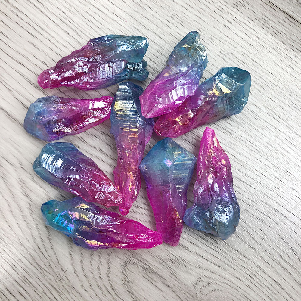 Cristales de punto azul y rosa - Aquarium Decor reseña y precio
