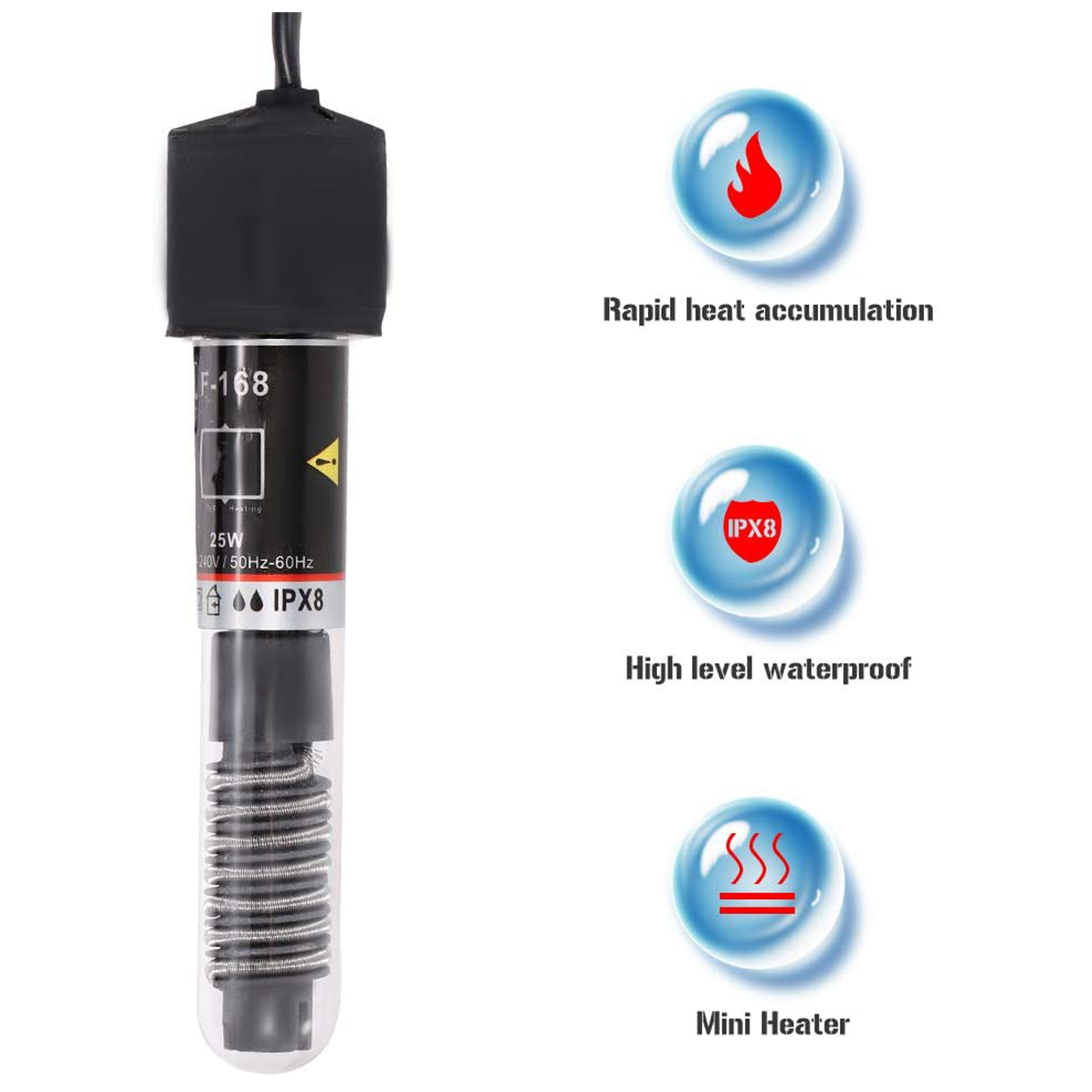 Mini calentador de acuario sum - Fish Tank Heater reseña y precio