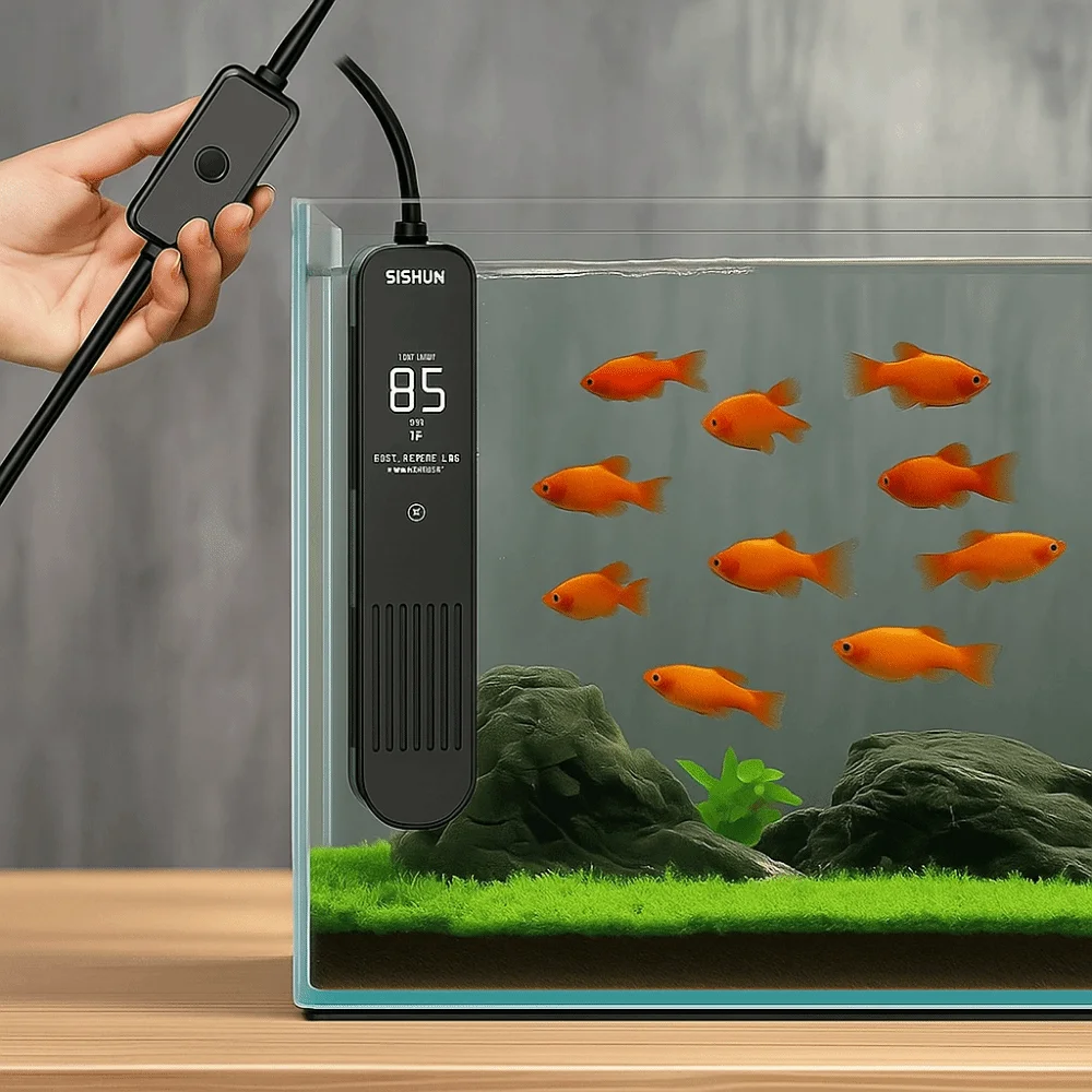 Pantalla LCD 20-35 ° C Varilla - Fish Tank Heater reseña y precio
